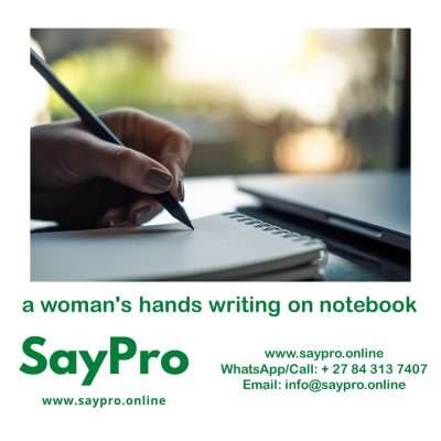 a woman's hands writing on notebook